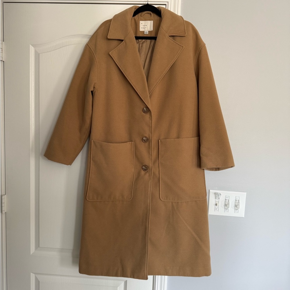 A New Day Women's Tan Overcoat